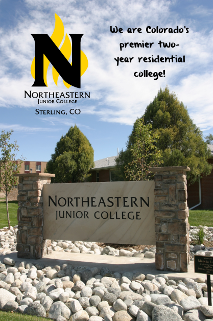 Northeastern Junior College College Fair   Photo Entrance Sign With Logo Camille Rose Small 